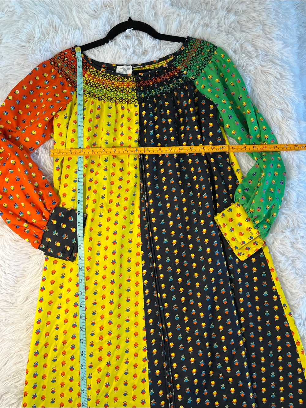 Neusteters vintage 1960s or 1970s boho patchwork maxi dress from Denver Co 8-10 - Picture 3 of 5